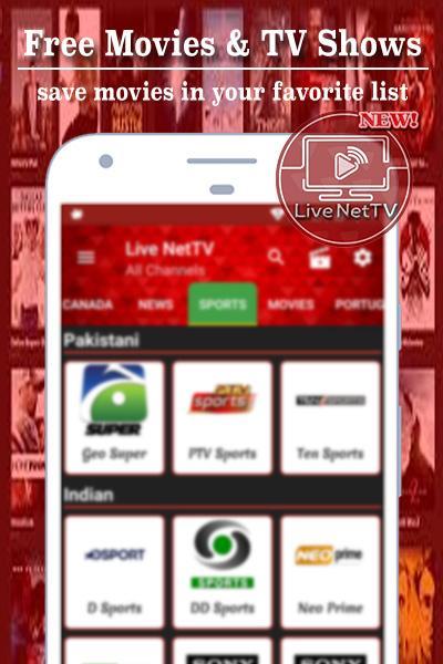 Live net tv app for android apk download free